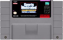 Cartridge artwork for All-american Championship Football on the Nintendo SNES.