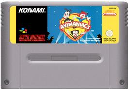 Cartridge artwork for Animaniacs on the Nintendo SNES.