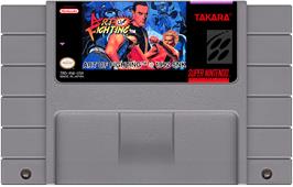 Cartridge artwork for Art Of Fighting on the Nintendo SNES.
