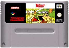 Cartridge artwork for Astérix on the Nintendo SNES.