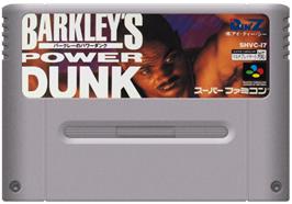 Cartridge artwork for Barkley no Power Dunk on the Nintendo SNES.