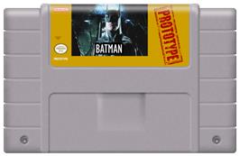 Cartridge artwork for Batman on the Nintendo SNES.