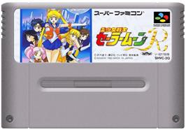Cartridge artwork for Bishoujo Senshi Sailor Moon R on the Nintendo SNES.