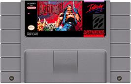 Cartridge artwork for Blackhawk on the Nintendo SNES.
