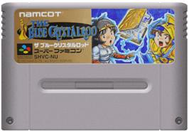 Cartridge artwork for Blue Crystalrod, The on the Nintendo SNES.