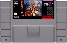 Cartridge artwork for Brutal - Paws Of Fury on the Nintendo SNES.