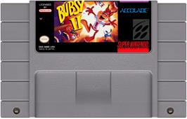 Cartridge artwork for Bubsy 2 on the Nintendo SNES.