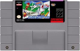 Cartridge artwork for Bugs Bunny - Rabbit Rampage on the Nintendo SNES.