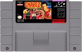 Cartridge artwork for Chavez on the Nintendo SNES.
