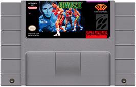 Cartridge artwork for Chavez 2 on the Nintendo SNES.