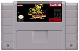 Cartridge artwork for Chester Cheetah: Wild Wild Quest on the Nintendo SNES.