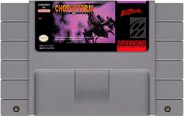 Cartridge artwork for Choplifter 3 on the Nintendo SNES.