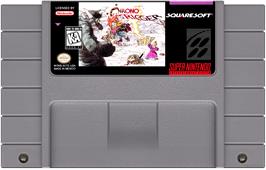 Cartridge artwork for Chrono Trigger on the Nintendo SNES.