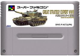 Cartridge artwork for Daisenryaku Expert Wwii - War In Europe on the Nintendo SNES.