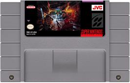 Cartridge artwork for Dungeon Master on the Nintendo SNES.