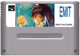 Cartridge artwork for EMIT Vol. 1 - Toki No Maigo on the Nintendo SNES.