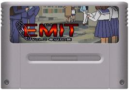 Cartridge artwork for EMIT Vol. 2 - Inochigake No Tabi on the Nintendo SNES.