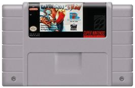 Cartridge artwork for Earthworm Jim on the Nintendo SNES.