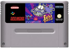 Cartridge artwork for Eek! the Cat on the Nintendo SNES.