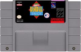 Cartridge artwork for Espn Baseball Tonight on the Nintendo SNES.