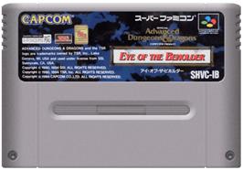 Cartridge artwork for Eye of the Beholder on the Nintendo SNES.