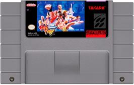 Cartridge artwork for Fatal Fury 2 on the Nintendo SNES.