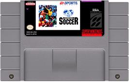 Cartridge artwork for Fifa International Soccer on the Nintendo SNES.