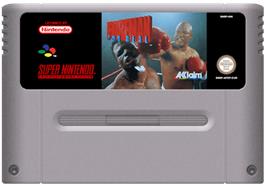 Cartridge artwork for Foreman for Real on the Nintendo SNES.