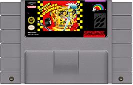 Cartridge artwork for Incredible Crash Dummies, The on the Nintendo SNES.