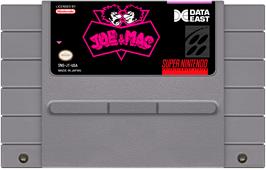 Cartridge artwork for Joe And Mac - Caveman Ninja on the Nintendo SNES.