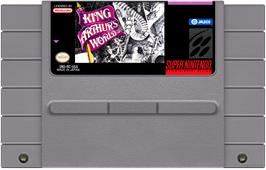 Cartridge artwork for King Arthur's World on the Nintendo SNES.