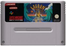 Cartridge artwork for Lagoon on the Nintendo SNES.