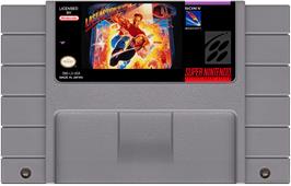 Cartridge artwork for Last Action Hero on the Nintendo SNES.