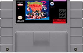 Cartridge artwork for Lemmings 2 - The Tribes on the Nintendo SNES.