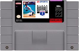 Cartridge artwork for Mlbpa Baseball on the Nintendo SNES.