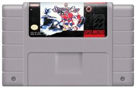 Cartridge artwork for NHL Stanley Cup on the Nintendo SNES.