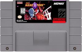 Cartridge artwork for Nba Hangtime on the Nintendo SNES.