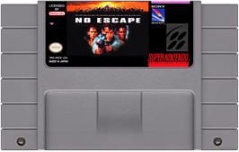 Cartridge artwork for No Escape on the Nintendo SNES.