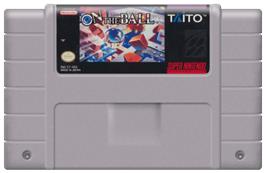 Cartridge artwork for On the Ball on the Nintendo SNES.