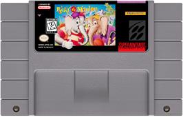 Cartridge artwork for Packy And Marlon on the Nintendo SNES.