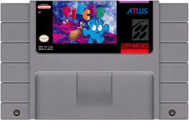 Cartridge artwork for Pieces on the Nintendo SNES.