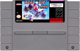 Cartridge artwork for Road Riot 4wd on the Nintendo SNES.
