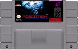 Cartridge artwork for Robotrek on the Nintendo SNES.