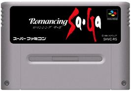Cartridge artwork for Romancing SaGa on the Nintendo SNES.
