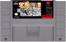 Cartridge artwork for S.o.s. - Sink Or Swim on the Nintendo SNES.