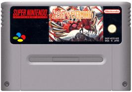 Cartridge artwork for Secret of Evermore on the Nintendo SNES.
