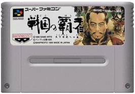 Cartridge artwork for Sengoku No Hasha - Tenkafubu E No Michi on the Nintendo SNES.