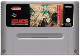 Cartridge artwork for Shanghai II: Dragon's Eye on the Nintendo SNES.