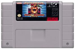 Cartridge artwork for Sküljagger: Revolt of the Westicans on the Nintendo SNES.