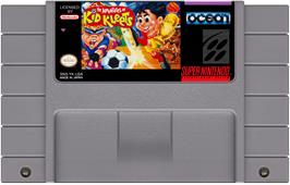 Cartridge artwork for Soccer Kid on the Nintendo SNES.